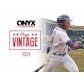 2020 Onyx Vintage Baseball Hobby 24-Box Case