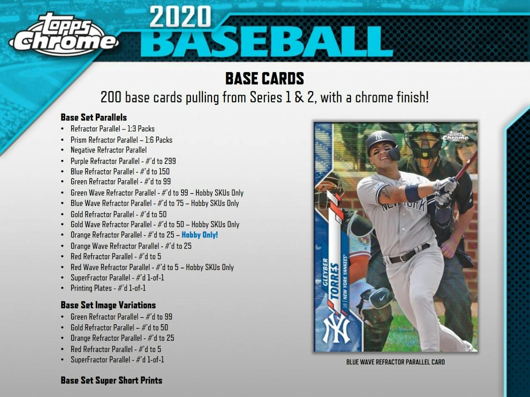 2020 Topps Chrome Baseball Checklist