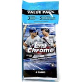 2020 Topps Chrome Baseball Jumbo Value 17-Card Pack
