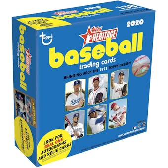 2020 Topps Heritage Baseball Mega Box (Heritage Chrome Cards!)