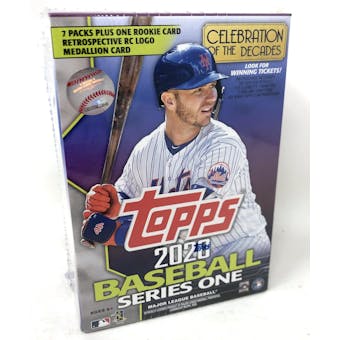 2020 Topps Series 1 Baseball 7-Pack Blaster Box (RC Logo Medallion Card!)