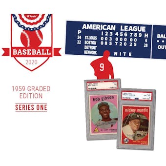2020 Hit Parade 1959 Topps Baseball Graded Edition - Series 1 - Hobby Box /193 Mantle-Gibson-Mays
