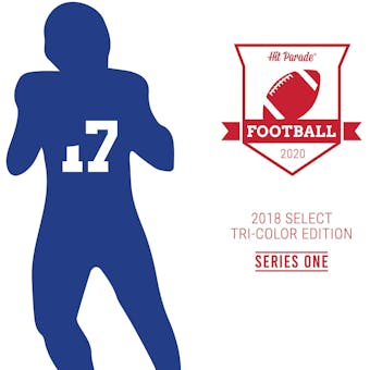 2020 Hit Parade '18 Select Tri-Color Concourse Series 1 Football Hobby Box /50 Allen-Lamar-Baker (Ships 2/5)