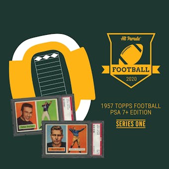 2020 Hit Parade Football 1957 Topps PSA 7+ Edition-Series 1 Hobby Box /154 PSA STARR & UNITAS