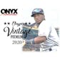 2020 Onyx Vintage Premium Baseball Hobby 24-Box Case