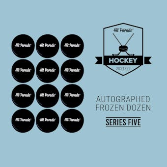 2021/22 Hit Parade Autographed FROZEN DOZEN Hockey Puck Series 5 Hobby Box - Matthews, MacKinnon & Yzerman!!