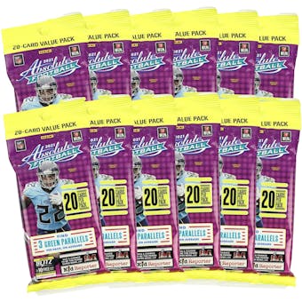 2021 Panini Absolute Football Jumbo Value Pack (Green Parallels!) (Lot of 12 = 1 Box!)