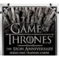Game Of Thrones Iron Anniversary Hobby 10-Box Case (Rittenhouse 2021)