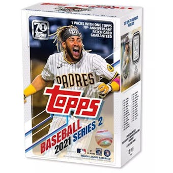 2021 Topps Series 2 Baseball 7-Pack Blaster Box (70th Anniversary Patch Card!)