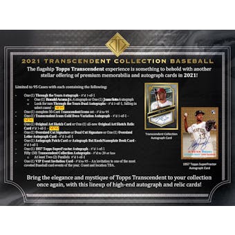 2021 Topps Transcendent Collection Baseball Case- DACW Live 57 Spot Random Hit Break #1