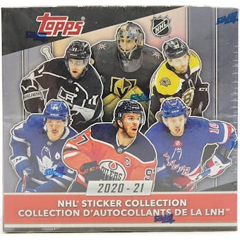 2020/21 Topps NHL Hockey Sticker Collection Box