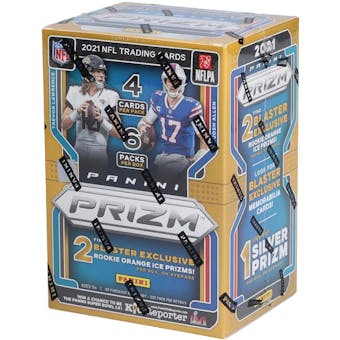 2021 Panini Prizm Football 6-Pack Blaster Box (Orange Ice Prizms!) (Fanatics)