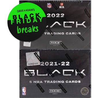 22 Panini Black Football & 21/22 Panini Black Basketball Dual Case- Black Friday 30 Spot Random Team Break