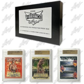 2022 Leaf Vibrance Autographed Pre-Production Proof Multisport Hobby 10-Box Case