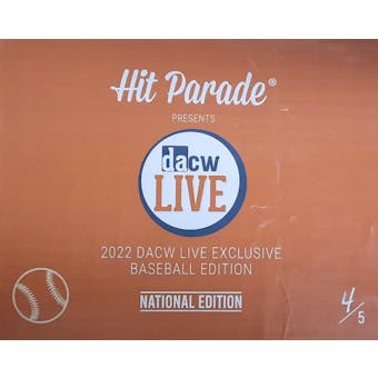 2022 Hit Parade DACW Live National Exclusive Baseball 10-Box Case - 2022 Twitch 10 Spot Random Box Break