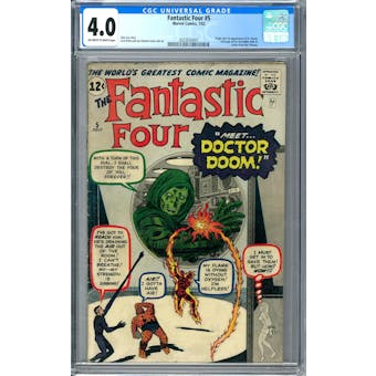 Fantastic Four #5 CGC 4.0 (OW-W) *2022650001*