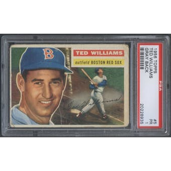 1956 Topps Baseball #5 Ted Williams PSA 1 (PR) *8935