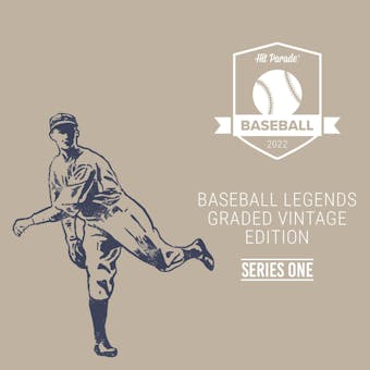 2022 Hit Parade Baseball Legends Graded Vintage Edition - Series 1 - Hobby Box /100 - Clemente-Mantle-Jackie