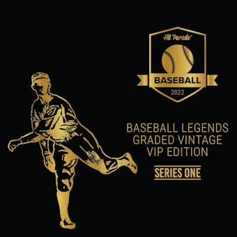 2022 Hit Parade Baseball Legends Graded Vintage VIP Edition - Series 1 - Hobby Box /100 - Hank-DiMaggio-Jackie