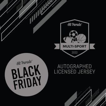 2022 Hit Parade Black Friday Edition Autographed Multi-Sport Licensed Jersey Hobby Box - Derek Jeter!
