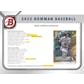 2022 Bowman Baseball Hobby 12-Box Case (Factory Fresh)