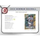 2022 Bowman Baseball Hobby Jumbo 8-Box Case