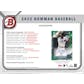2022 Bowman Baseball Jumbo Value Pack (19 Cards)