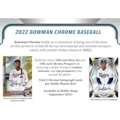 2022 Bowman Chrome Baseball Hobby 12-Box Case (Presell)