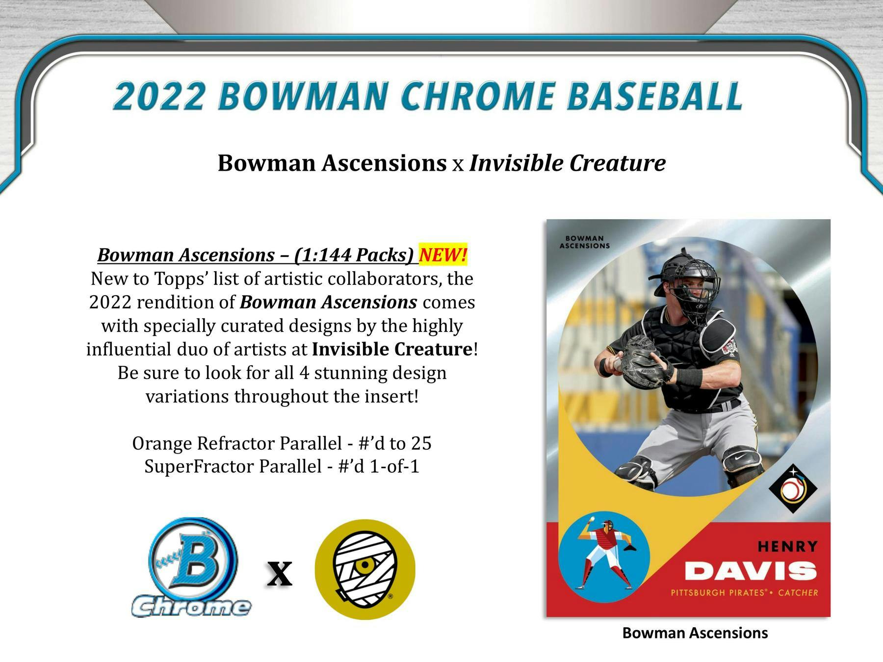2022 Bowman Chrome Baseball Hobby 12Box Case DA Card World