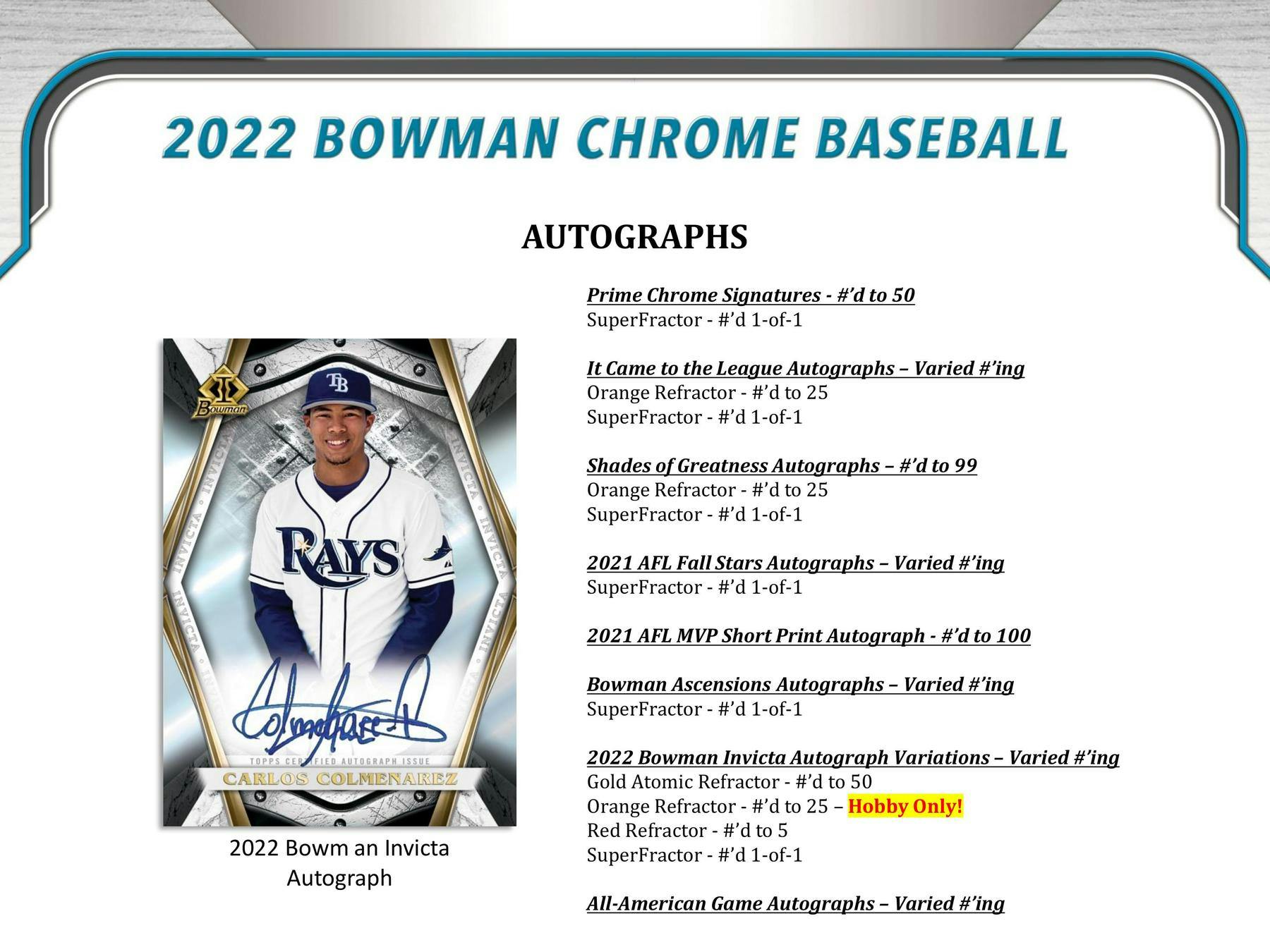 2022 Bowman Chrome 
