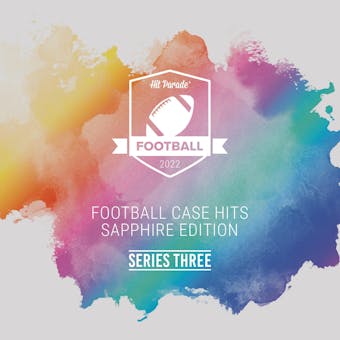 2022 Hit Parade Football Case Hits Sapphire Edition - Series 3 - Hobby 10-Box Case /100 - Kaboom!-Downtown