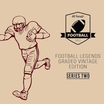 2022 Hit Parade Football Legends Graded Vintage Edition Series 2 Hobby 10-Box Case - Jim Brown