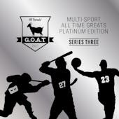 2022 Hit Parade GOAT All-Time Greats Multi-Sport Platinum Edition Series 3 Hobby 10-Box Case - Michael Jordan
