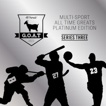 2022 Hit Parade GOAT All-Time Greats Multi-Sport Platinum Edition Series 3 Hobby Box - Michael Jordan