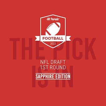 2022 Hit Parade Football The Pick Is In 1st Round Draft Pick 1-Box - DACW Live 8 Spot Random Division Break 8