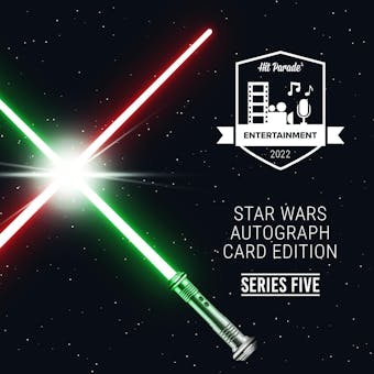 2022 Hit Parade Star Wars Autograph Card Edition - Series 5 - Hobby Box /100 Hamill-Ridely-Christiensen-Driver