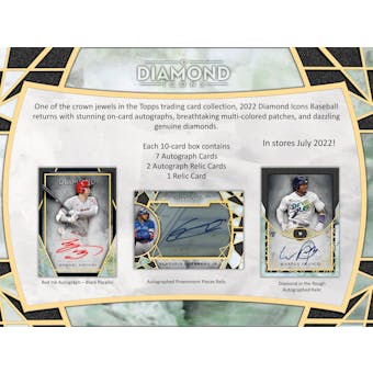 2022 Topps Diamond Icons Baseball THREE 4-Box Cases- DACW 40 Spot Random Card VIP SUPER BREAK (WITH DIAMOND!)
