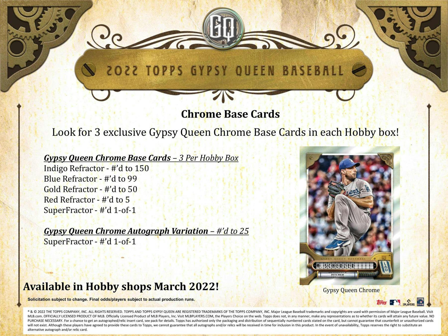 2022 Topps Gypsy Queen Baseball Hobby Box DA Card World