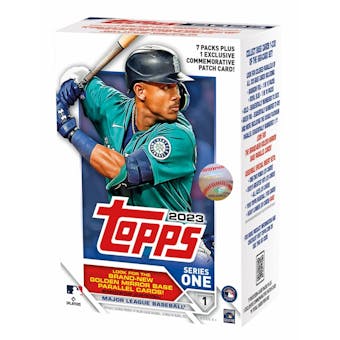 2023 Topps Series 1 Baseball 7-Pack Blaster Box (Commemorative Relic Card!) (Lot of 6)