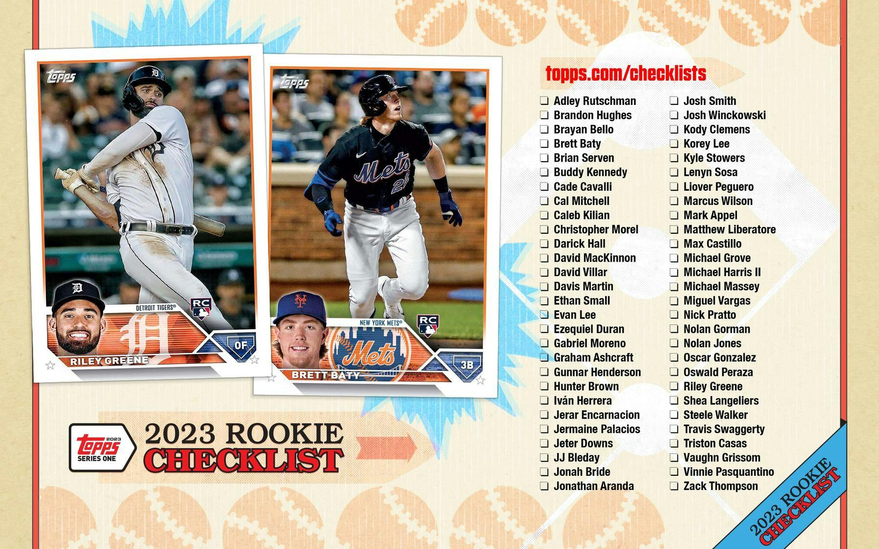 2023 Topps Series 1 Jumbo Baseball Checklist