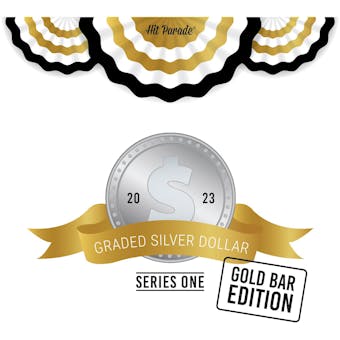 2023 Hit Parade Graded Silver Dollar GOLD Bar Edition Series 1 Hobby 10-Box Case