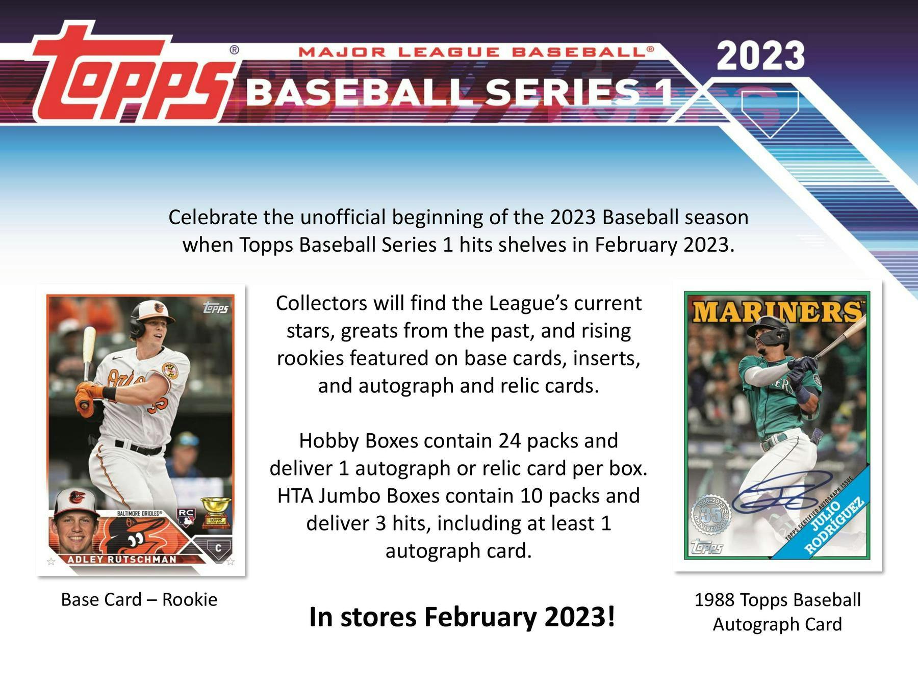 2023 Topps Series 1 Baseball Hobby Jumbo 6Box Case DA Card World