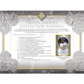 2023 Topps Transcendent Collection Baseball Hobby Case