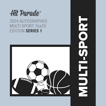 2024 Hit Parade Autographed Multi-Sport 16x20 Photo Series 1 Hobby Box - Mickey Mantle & Walter Payton