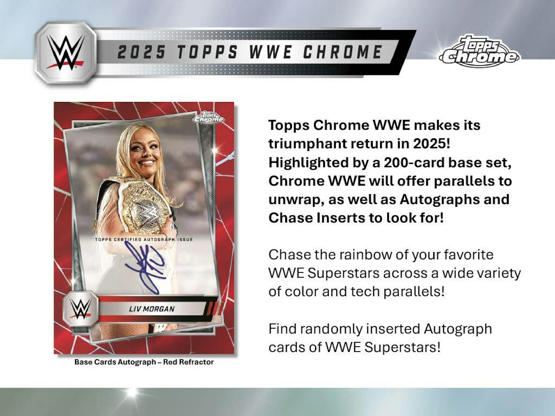 2025 Topps Chrome WWE Wrestling Mega Box (Presell) DA Card World 2025 Topps Chrome WWE Wrestling Mega Box (Presell) DA Card World