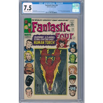 Fantastic Four #54 CGC 7.5 (OW-W) *2026369021*