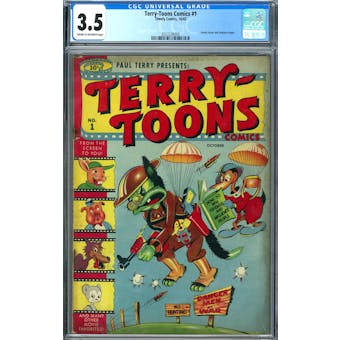 Terry-Toons Comics #1 CGC 3.5 (C-OW) *2027238005*
