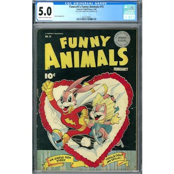 Fawcett's Funny Animals #15 CGC 5.0 (C-OW) *2027239003*