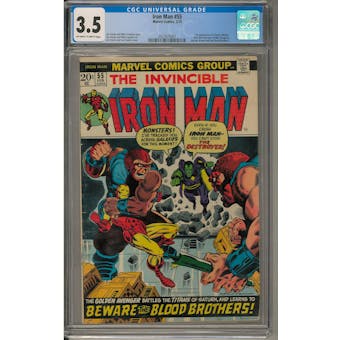 Iron Man #55 CGC 3.5 (OW-W) *2027872007*