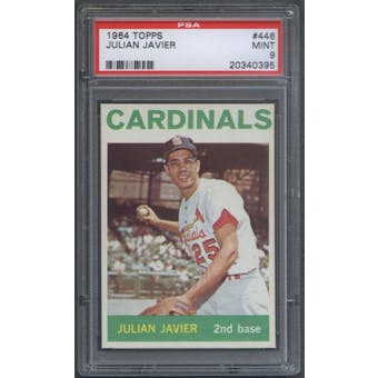 1964 Topps Baseball #446 Julian Javier PSA 9 (MINT) *0395
